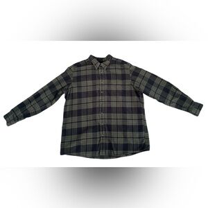 Eddie Bauel Seattle USA Men’s Flannel Dark Green And Black 100% Baumwolle